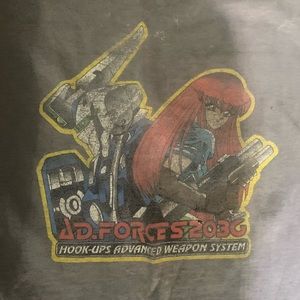RARE VINTAGE HOOK UPS ANIME 90S SKATEBOARD SHIRTXL